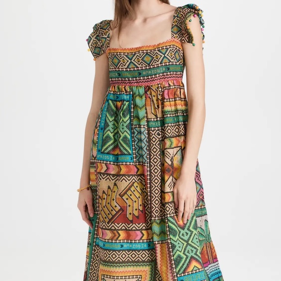 FARM Rio Banana Scarves Midi Dress - Picture 6 of 9